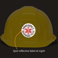 Reflective emergency team decal