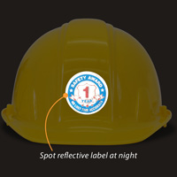High visibility safety sticker