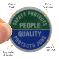 Reflective decal promoting sign