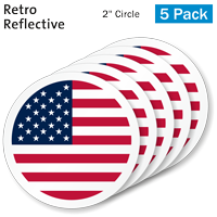 Flag reflective sticker