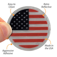 Reflective flag decal