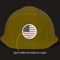 High-visibility flag label