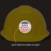 High visibility safety sticker