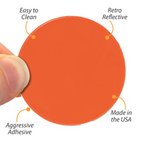 Fluorescent Orange Hard Hat Label