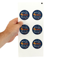 Customized Circular Hard Hat Labels