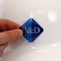 Customized Diamond Shape Hardhat Decals