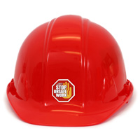 Custom Octagon Hard Hat Label