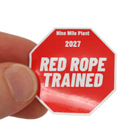 Custom Octagon Hard Hat Labels