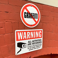 No graffiti ISO prohibition circle sign