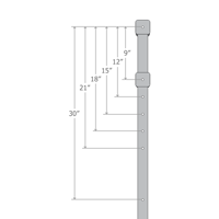4' Tip 'N' Roll® Sidewalk Portable Pole Sign