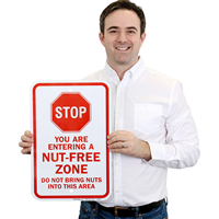 Do Not Bring Nuts Into This Area Signs