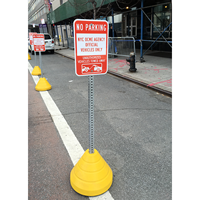 Coned Shaped Sign Base with Square 1-3/4' Post