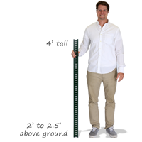 Standard U-Channel Signs Post - 4' tall