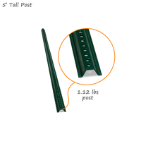 5' Tall Baked Enamel Post