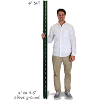 Municipal U-Channel Signs Post - 6' tall