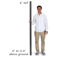 Black Standard U-Channel Sign Post