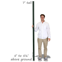 Standard U-Channel Signs Post - 7' tall