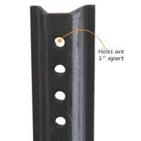 Black U-Channel Sign Post Kit - 7' tall, Standard