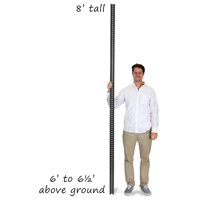 U-Channel Sign Post - 8' Hole