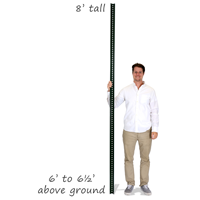 Standard U-Channel Sign Post - 8' tall (2-1/4" Wide)