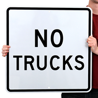 NO TRUCKS Aluminum Parking Signs