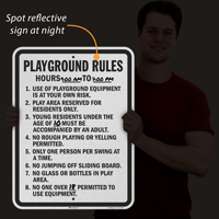 Playground schedule information sign