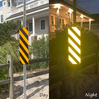 Yellow striped reflector