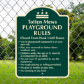 Custom playground rules sign