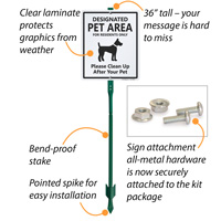 Pet-friendly zone sign for community use