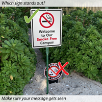 Smoke free campus signs