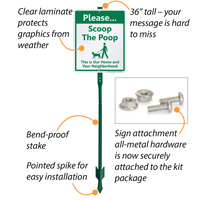 Pet Waste Cleanup Sign