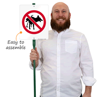 No Dog Pee Sign