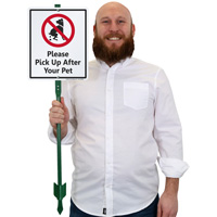 Please pick up after your pet sign