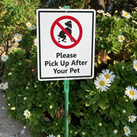 Responsible pet owner sign