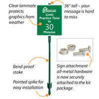 30 minutes practice time limit sign