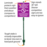 LawnBoss Kit Sign: Bilingual Water Conservation