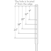 14" dia. Cast Iron Stand with a 48" tall post For Parking