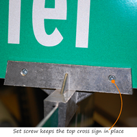 Round Post  Bracket Street Sign