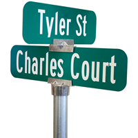 Round Post Street Sign Brackets