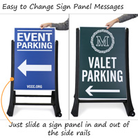 Quick change of sidewalk signs