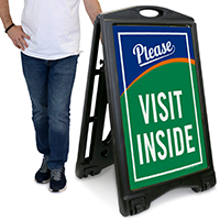 Visit Inside A-Frame Portable Sign
