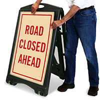 Road Closed A-Frame Portable Sidewalk Sign