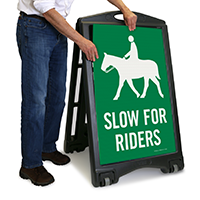 Slow For Riders Sign