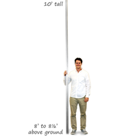 10' Square Perforated Steel Sign Post For Parking