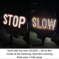 Led lights on the inside of the stop paddle