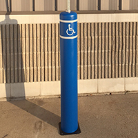 ADA Handicap Post - 52in. FlexBollard with 8ft Signpost