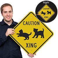 Caution Animal Crossing Sign