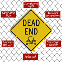 Dead end road sign