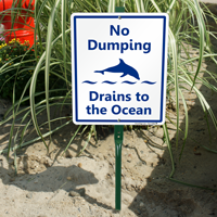 Drains To The Ocean LawnBoss Signs