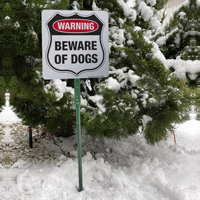 Warning Beware Of Dogs LawnBoss Sign